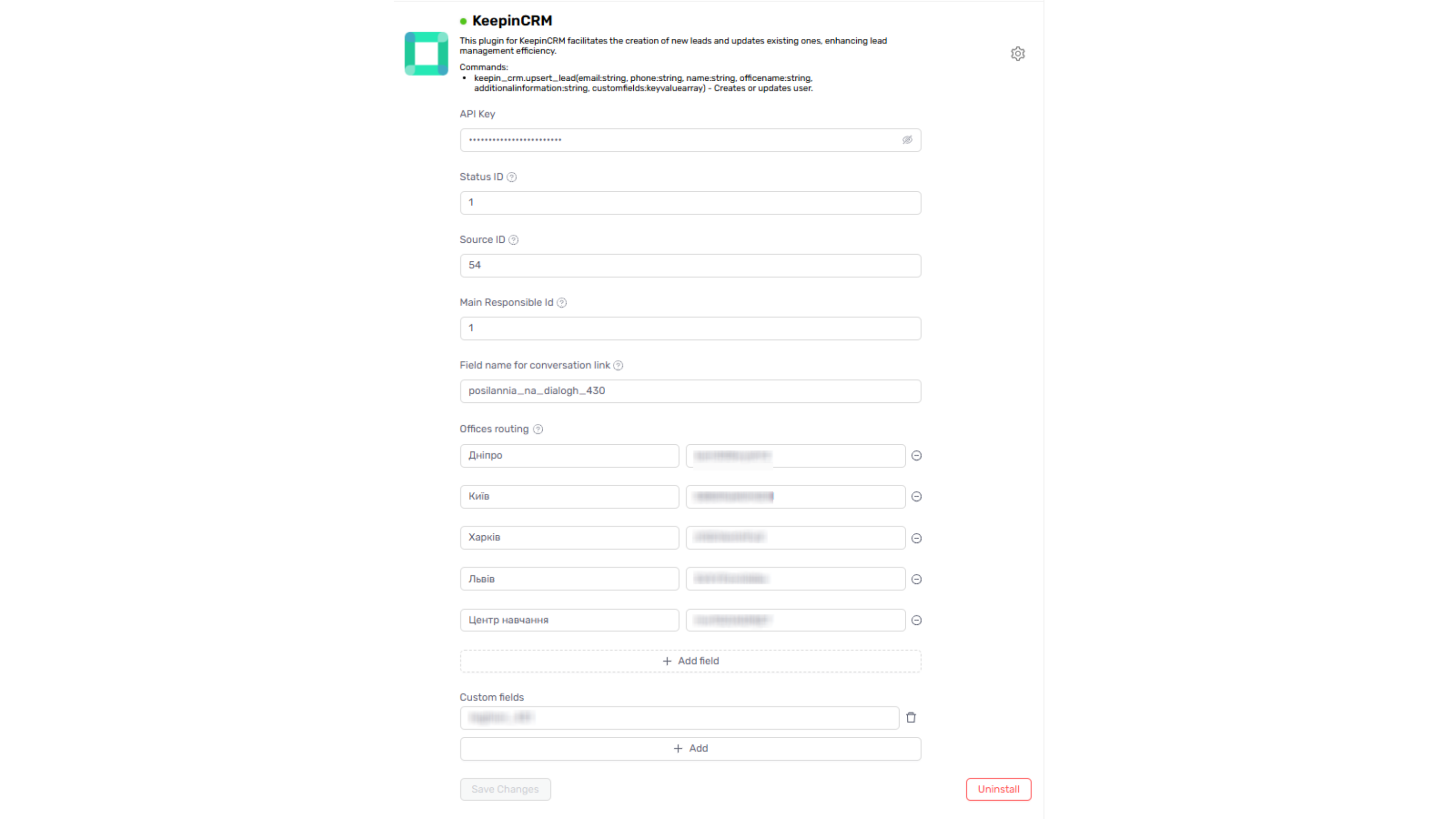 Configuring forms for your cards